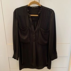 ZARA Long Sleeve Blouse w/ Statement Pockets